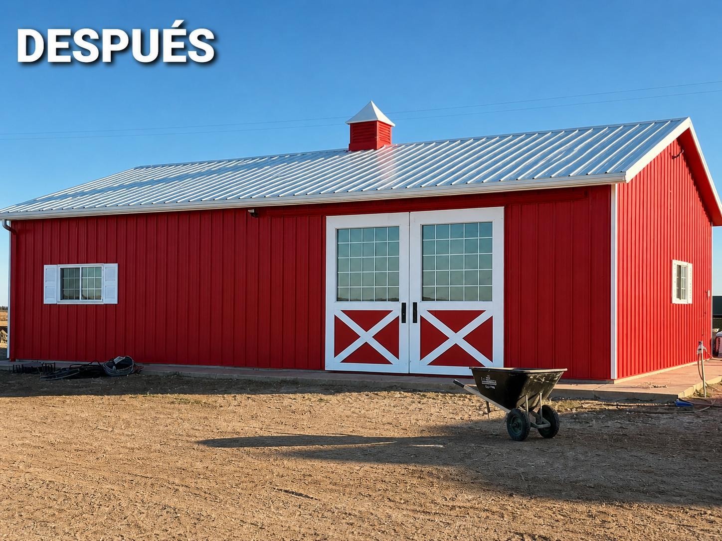 Red Barn Exterior Repaint — after