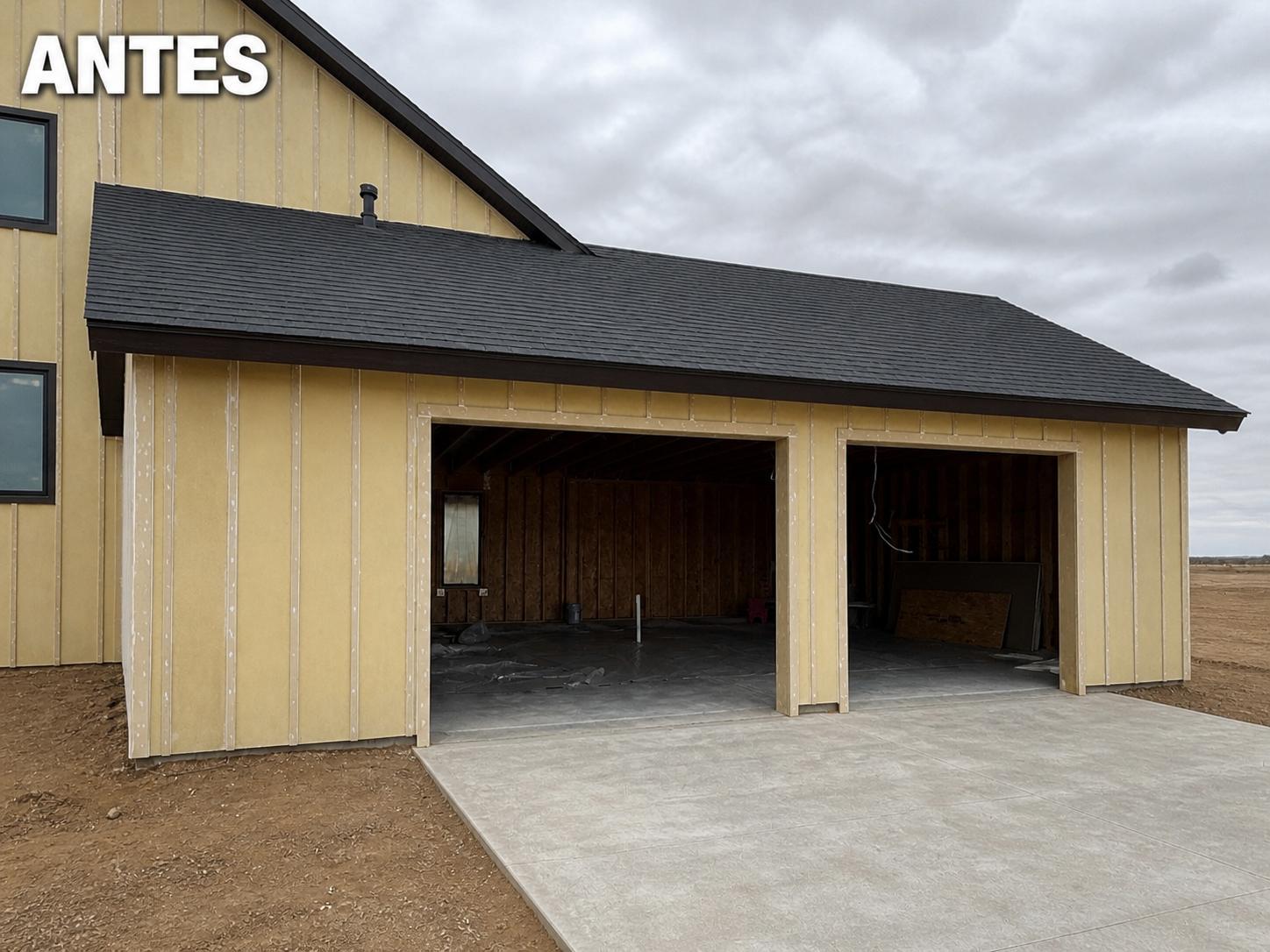 Farmhouse Garage Exterior — before