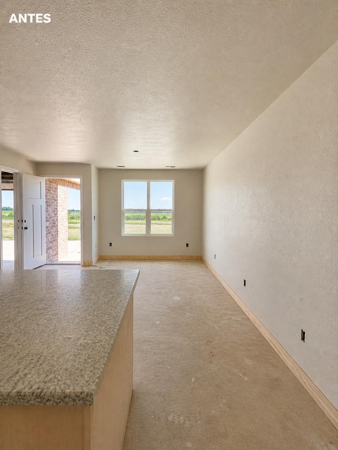 Interior Walls & Ceiling Smooth Finish — before